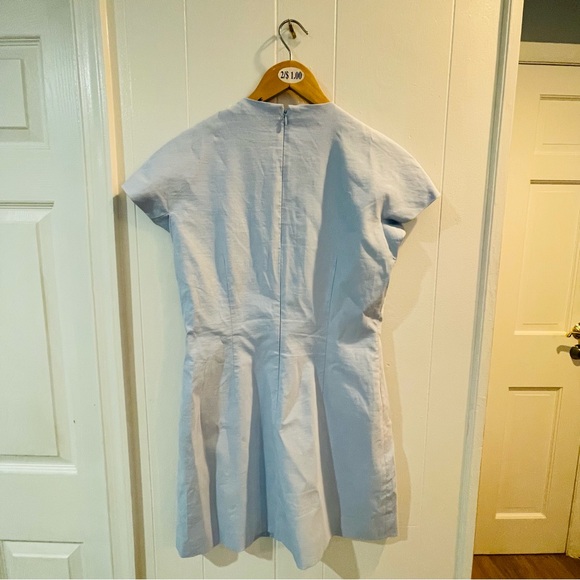Theory Dolman short sleeve mini dress size 0 blue nwt $346 - Picture 7 of 9